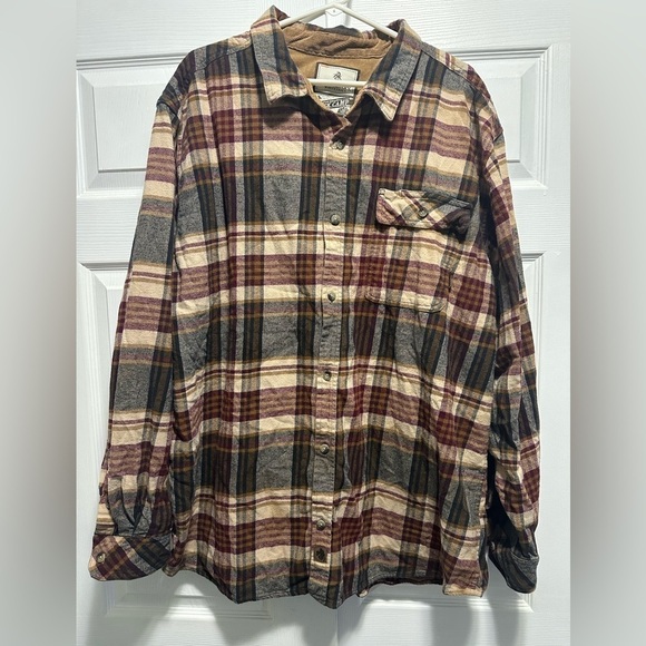 Legendary Whitetails Other - Legendary Whitetails Men's Buck Camp Flannel Shirt Burgundy 3XT